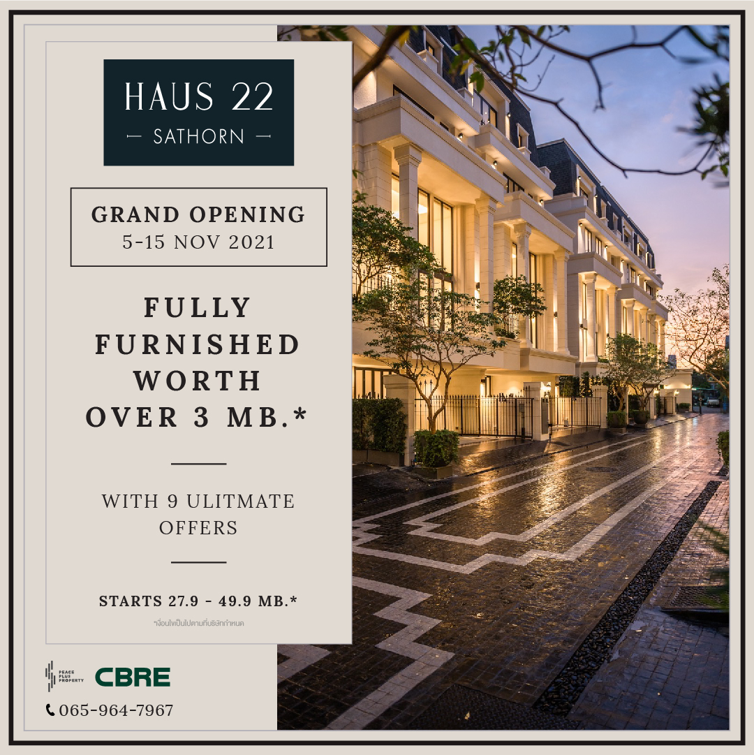HAUS 22 Sathorn grand-opening campaign artwork with CBRE
